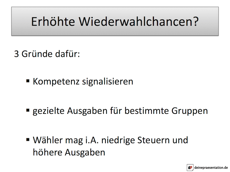 Folie Dreier Regel Politische budgetzyklen